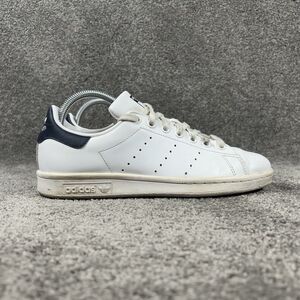 Adidas Stan Smith S81020 Women’s Size 8 White Blue Leather Athletic Shoes Used